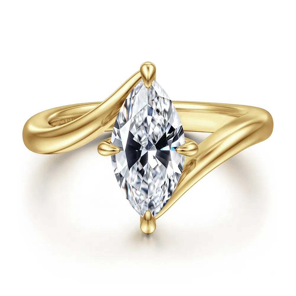 週末SALE☆マーキスアンドペアシェイプリング　13号 Gabriel-14K-Yellow-Gold-