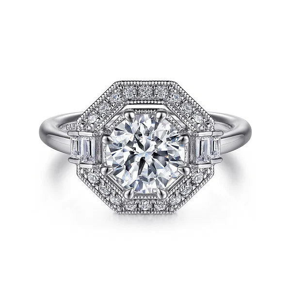 Art deco round diamond ring discount