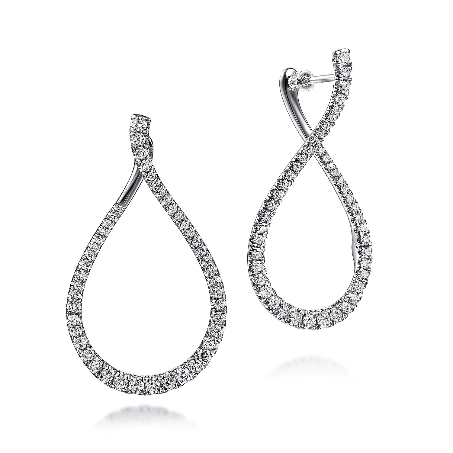 Diamond teardrop discount earrings yellow gold