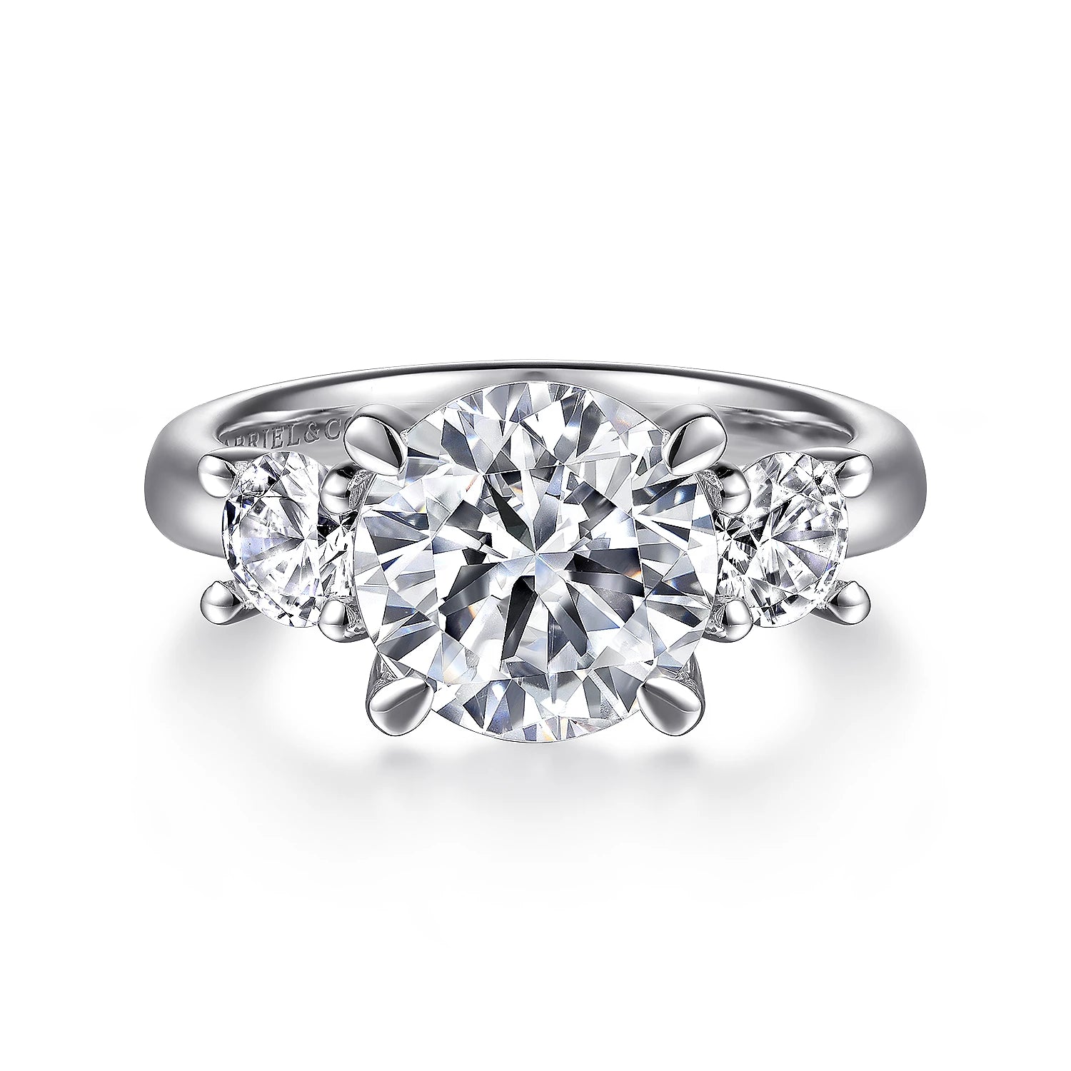 Three Stone Baguette Diamond Engagement Ring