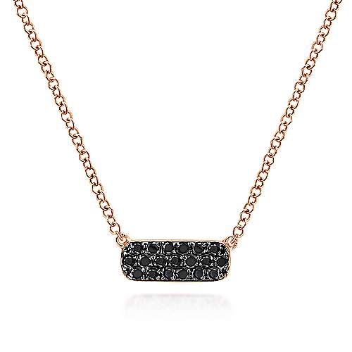 Black diamond and gold necklace Clearance