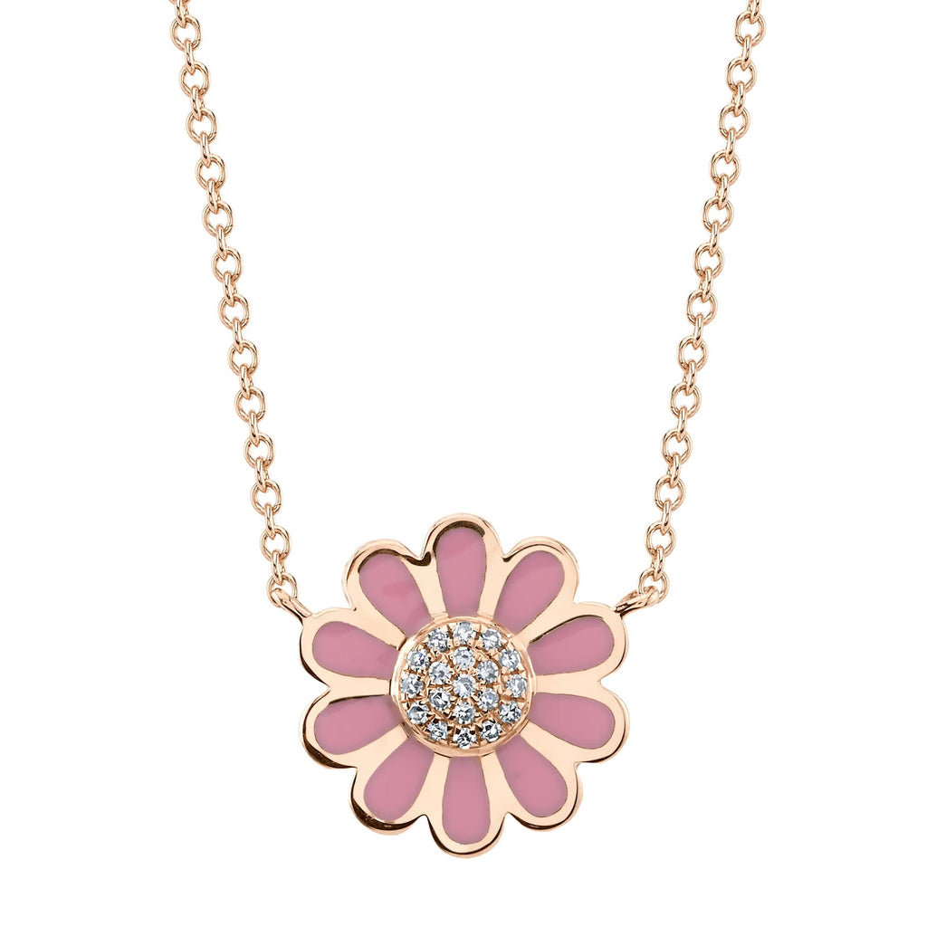 Enamel online daisy necklace